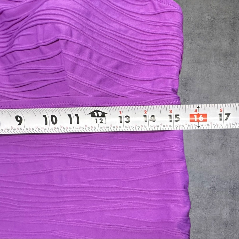 Lands' End Tankini Swim Set Womens 12/10 Purple Textured 2-Piece Skirt EUC - Picture 6 of 16